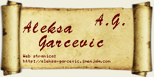 Aleksa Garčević vizit kartica